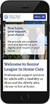 Responsive Website development: Senior League In Home Care mobile screenshot